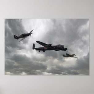 Póster Vuelo del monumento de la batalla de Inglaterra