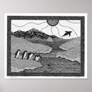 Póster Vuelo del pingüino