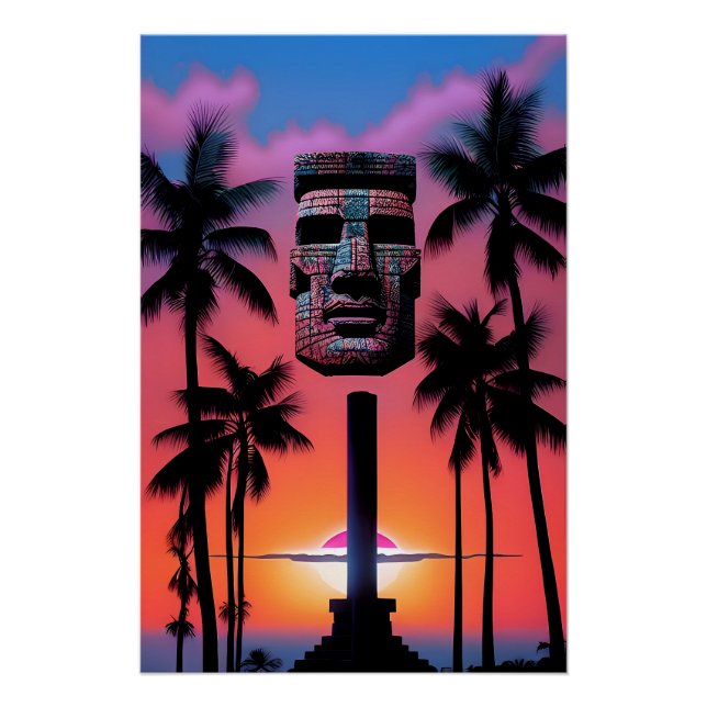 Póster Vuelo del Tiki (Anverso)