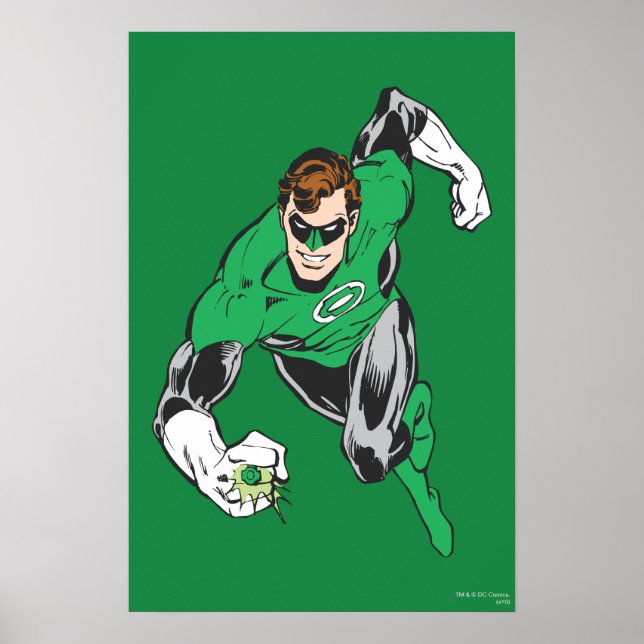 Póster Vuelo hacia delante de Green Lantern (Frente)