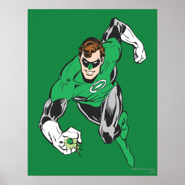 Póster Vuelo hacia delante de Green Lantern (Frente)