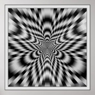 Póster Vuelo rápido de marisma nocturna