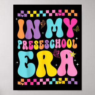 Póster Vuelta al cole en mi era preescolar niña mariposa