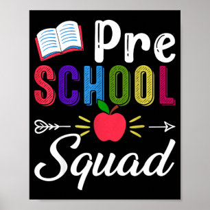 Póster Vuelta al cole maestro pre-k estudiante preescolar