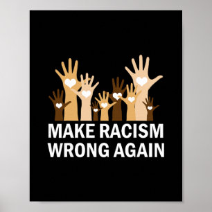 Póster Vuelva a hacer que el racismo sea incorrecto Antio