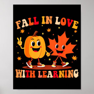 Póster Vuelve a enamorarte del aprendizaje Otoño Calabaza