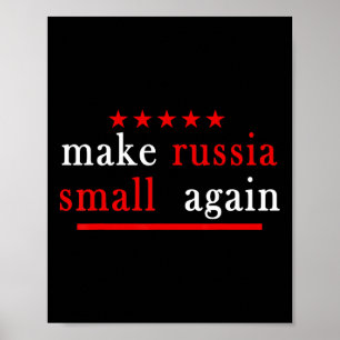 Póster Vuelve a hacer pequeña a Rusia Apoya a Ucrania Ant