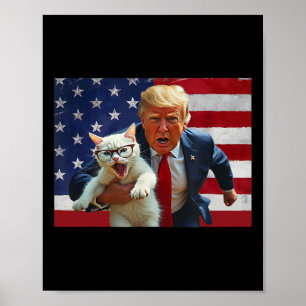 Póster Vuelve a hacer seguros a los gatos Trump Gatos par