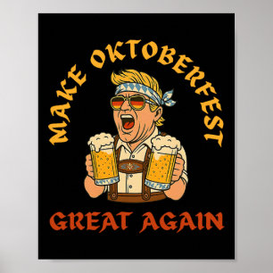 Póster Vuelve Grande Otra Vez Trump Cerveza Alemana Parti