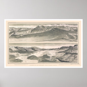 Póster Vulcan Grand Canyon Print by Dutton 1882