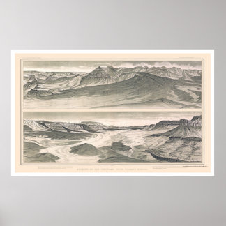 Póster Vulcan Grand Canyon Print by Dutton 1882