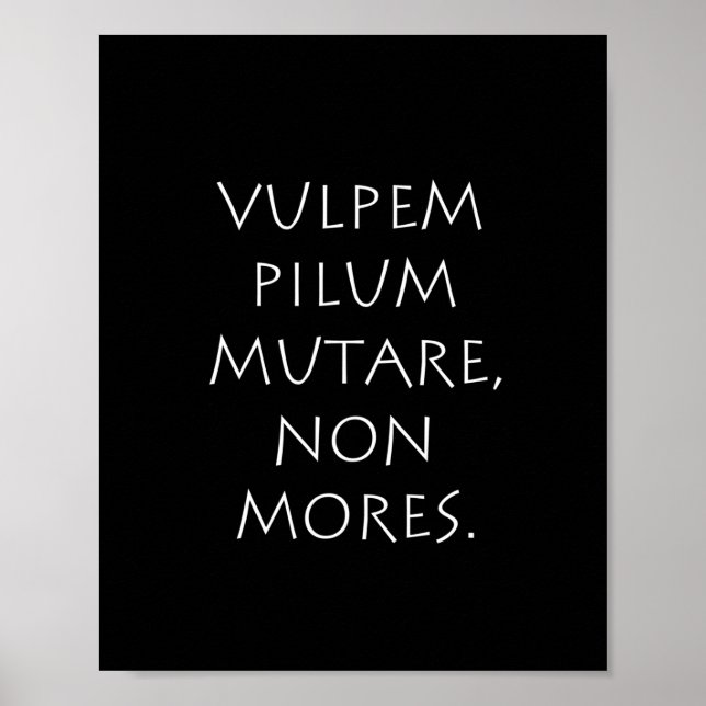 Póster Vulpem pilum mutare non mores (Frente)