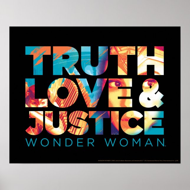 Póster W84 | Amo de la verdad y justicia Mujer Maravilla (Frente)
