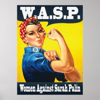 Póster W.A.S.P. - Mujeres contra Sarah Palin
