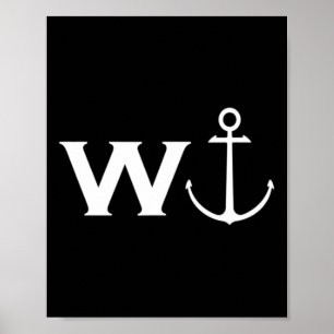 Póster W Anchor Wanker Funny Vela