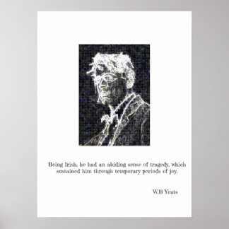 Póster W.B Yeats Poster - Poesía irlandesa