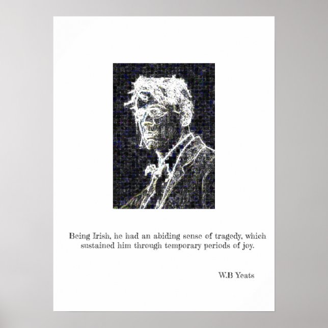 Póster W.B Yeats Poster - Poesía irlandesa (Frente)