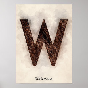 Póster W es para Wolverine