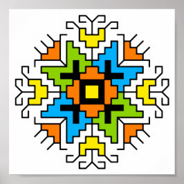 Póster WA0012 Wall Art Motif búlgaro shevitsa naranja