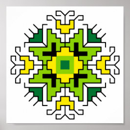 Póster WA0014 Wall Art Motif búlgaro shevitsa verde