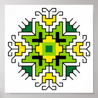 Póster WA0014 Wall Art Motif búlgaro shevitsa verde