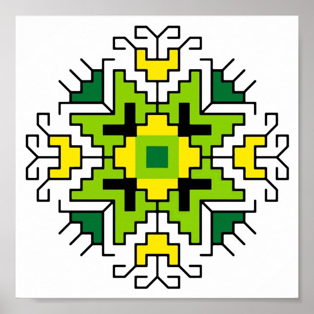 Póster WA0014 Wall Art Motif búlgaro shevitsa verde (Frente)