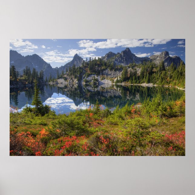 Póster WA, Alpine Lakes Wilderness, Gem Lake, con (Frente)