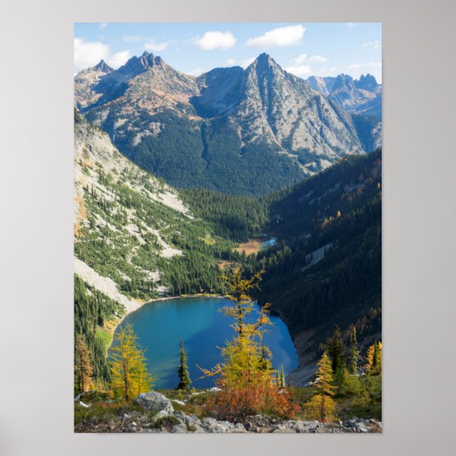 Póster WA, Bosque Nacional Wenatchee, Lago Ann (Frente)
