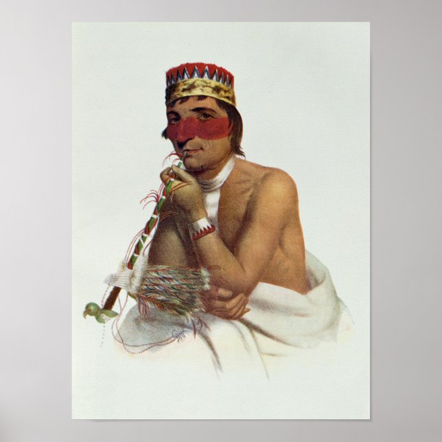 Póster Wa-Em-Boesh-Kaa, a Chippeway Chief (Frente)
