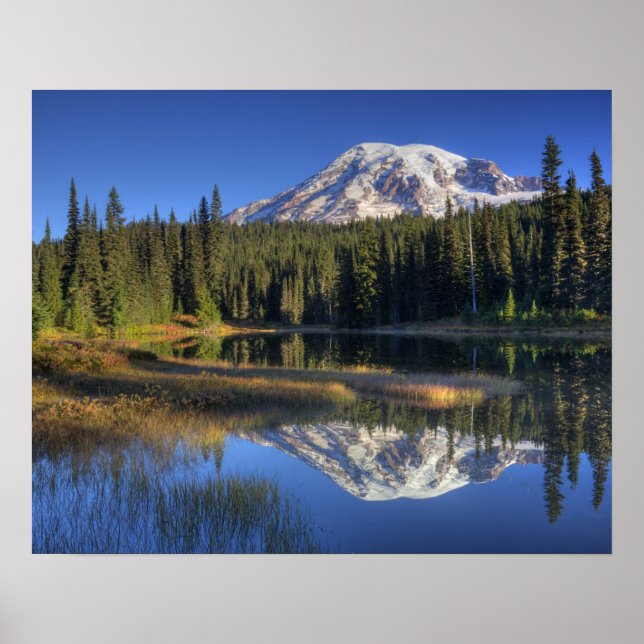 Póster WA, Parque Nacional Del Monte Rainier, Monte Raini (Frente)