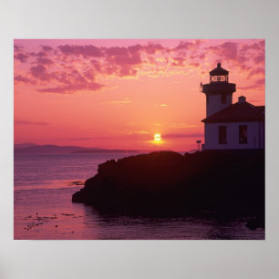 Póster WA, San Juan Island, Lime Kiln Lighthouse, 1919,