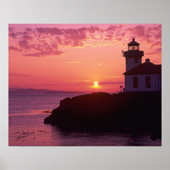 Póster WA, San Juan Island, Lime Kiln Lighthouse, 1919, (Frente)