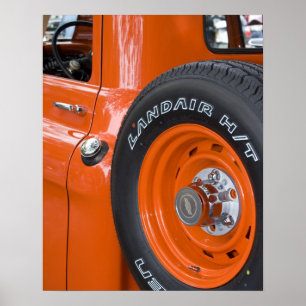 Póster WA, Seattle, camioneta clásica.