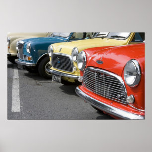 Póster WA, Seattle, classic British cars.