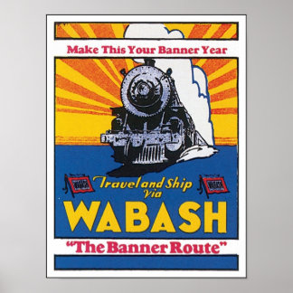 Póster Wabash El Poster del ferrocarril de la ruta de la 