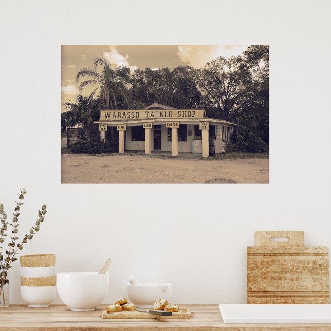 Póster Wabasso Tackle Shop Vintage (Cocina)