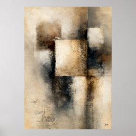 Póster Wabi-Sabi Alineación Silenciosa Moderna Japonesa A