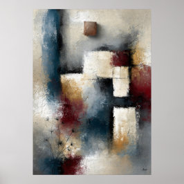 Póster Wabi-Sabi Semillas Fugaces Moderno Abstracto Japon