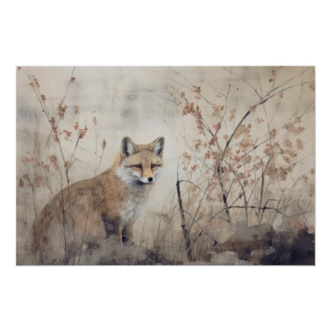 Póster Wabisabi Aesthetic Fox (Anverso)