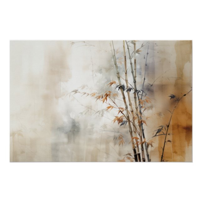 Póster Wabisabi Bamboo estético (Anverso)