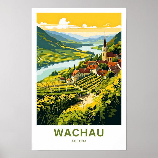 Póster Wachau Austria Travel Print (Frente)