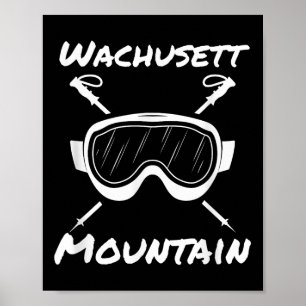 Póster Wachusett Mountain Machusetts Skis Skier Go