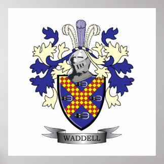 Póster Waddell Family Crest Coat of Arms