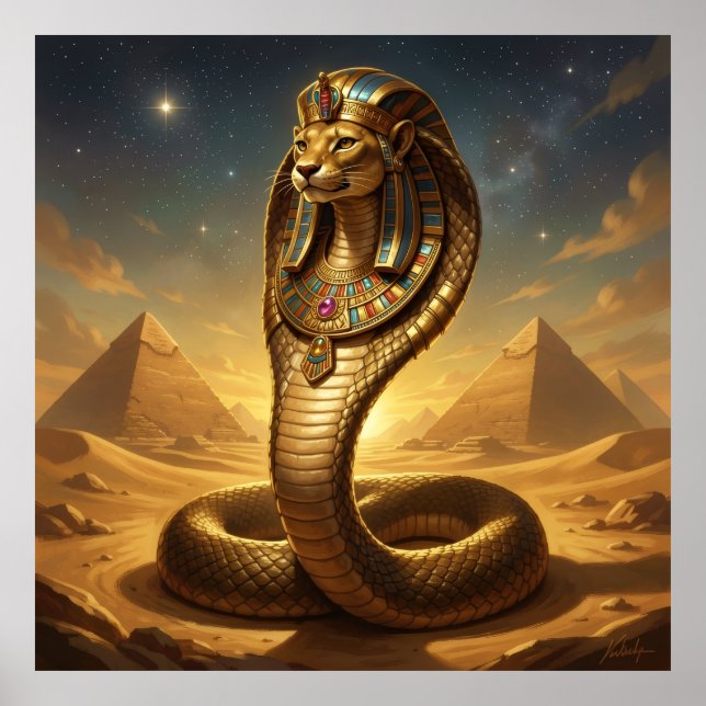 Póster Wadjet – Egyptian Cobra Goddess (Frente)