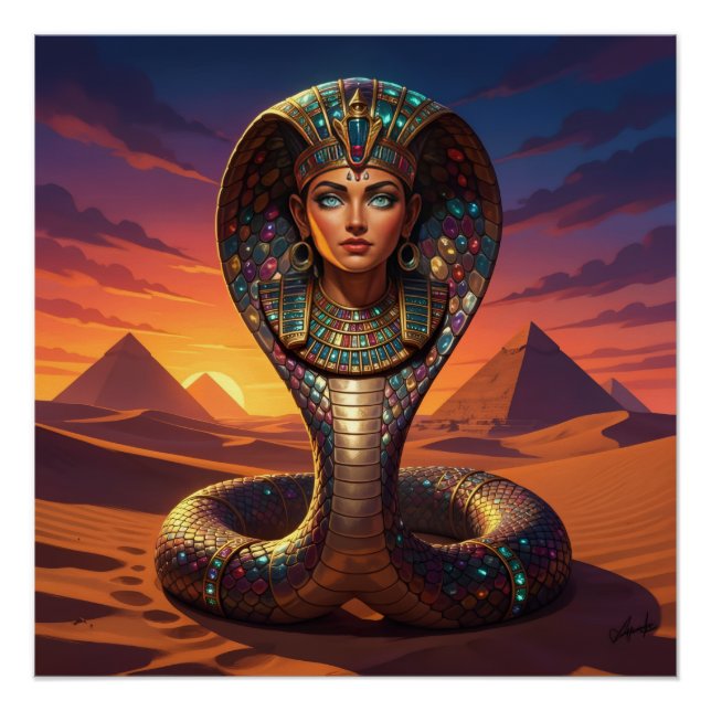 Póster Wadjet – Egyptian Cobra Goddess´7 (Anverso)