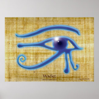 Póster WADJET OYE Papyrus efecto Egipto