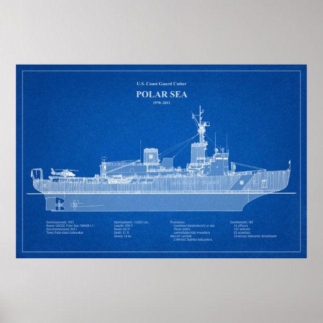 Póster Wagb-11 del Mar Polar de corte USCG - ABD (Frente)