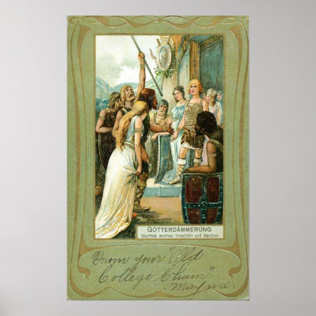 Póster Wagner, Gotterdammerung 1907 Vintage (Frente)