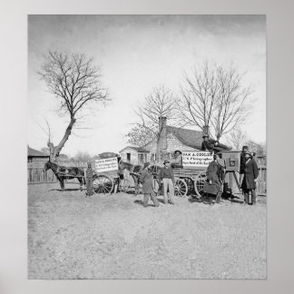 Póster Wagons y cámara de Sam A Cooley Photographer
