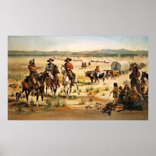 Póster WagonTrain en los E.E.U.U.